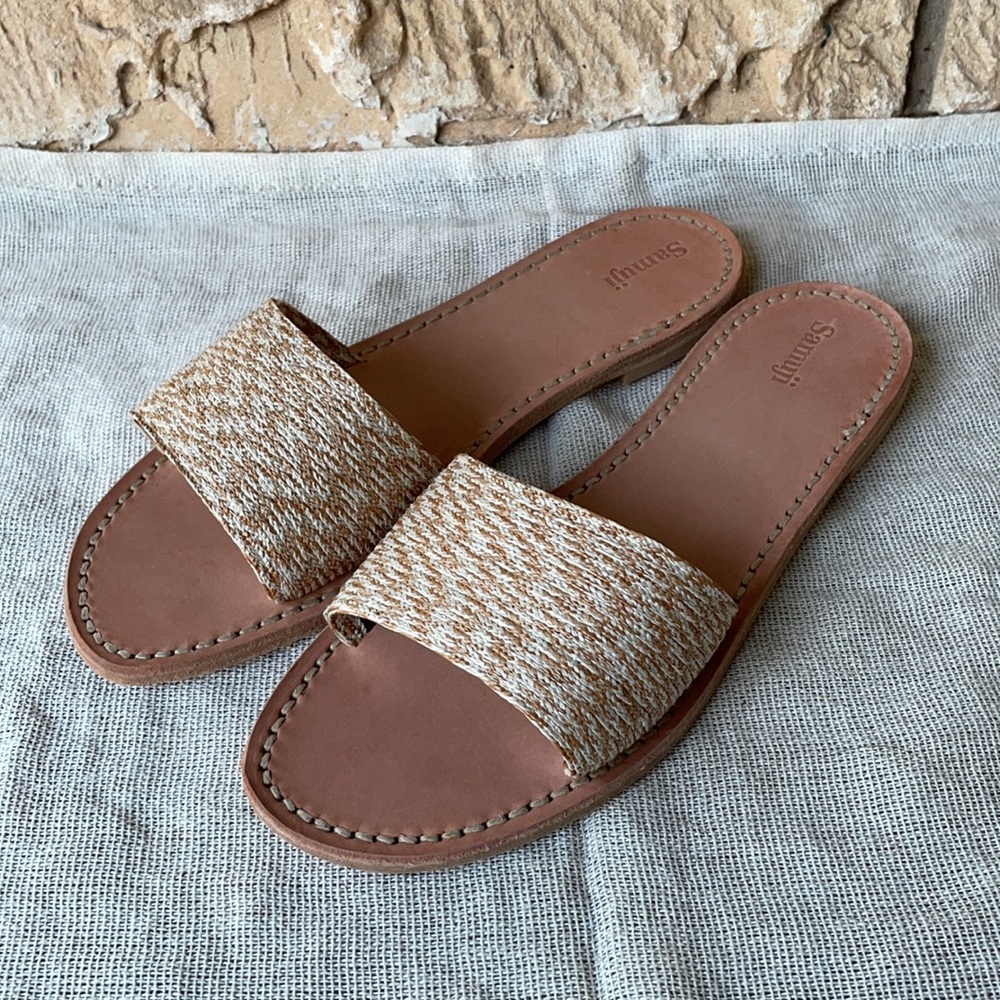 Samuji Leather Slide Sandles Size 40 NWOT New - Picture 4 of 12